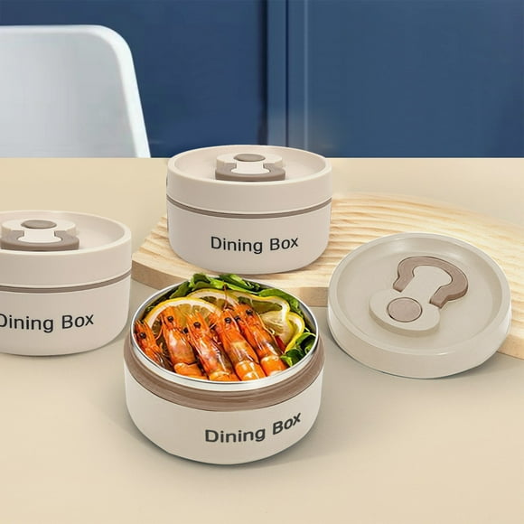 Stainless Steel Insulated Lunch Box, Japanese Style Portable Bento Box With Lid, Small Size For Office Worker Student, Multifunctional Food Container With Foldable Handles