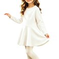 thumbnail image 6 of Auroural Girls Long Sleeve Sweatshirt Dress Casual Round Neck Flared Play Dress for Kids Daily Outfits, 6 of 6