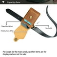 thumbnail image 6 of JeashCHAT Leather Cell Phone Holster for Men Leather Retro Mobile Phone Bag Outdoor Sports Men's Bag Wear Belt Mobile Phone Pocket, 6 of 7