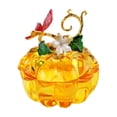 thumbnail image 2 of Steadline Glass Storage Jar,Pumpkin Shaped Crystal Container With Decorative Finish,Multi Purpose Vessel,Hold Candy And Small Trinkets On Dining Tables And Shelves, 2 of 7