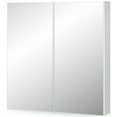 thumbnail image 7 of Topbuy Double Door White Storage Cabinet Wall Mounted Bathroom Mirrored Organizer w/ Shelves, 7 of 7