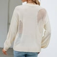 thumbnail image 4 of BLVB Womens Fall Sweaters 2023 Trendy Hollow out Crew Neck Long Sleeve Casual Loose Knit Pullover Sweater Tops, 4 of 9