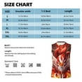 thumbnail image 5 of Yiaed Red Leaf Flame Fox Print Men's Singlet Vests Summer Running Muscle Tank Tops Gym Undershirt Round Neck Sleeveless for man, 5 of 5