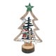 thumbnail image 1 of leyfeng Signo de mesa de Navidad Estatuilla de madera Festivales Árbol de Navidad Muñeco de nieve Forma Estatua Mesa Centro de mesa Ornamento Retro, 1 of 7