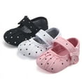 thumbnail image 6 of Douhoow Newborn Baby Girl Flower Dot Shoes Crib Shoes Infant Soft Sole Canvas Crib Shoes, 6 of 6