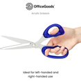 thumbnail image 5 of OfficeGoods Stainless Steel Scissors with Acrylic Handle for Home Office Arts and Crafts 9 Inch Blue, 5 of 8
