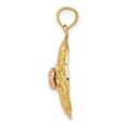 thumbnail image 2 of 14k Gold Two-tone Yellow and Rose Polished in Round Filigree Charm Pendant, 2 of 4