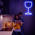 thumbnail image 2 of Neon Signs LED Wine Glass Neon Lights Neon Signs For Wall Decoration Battery or USB Powered Bedroom Neon Light（blue）, 2 of 5
