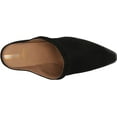 thumbnail image 4 of Sam Edelman Alison Black Suede Pointed Toe Slip On Stacked Heel Leather Mules (Black, 6.5), 4 of 9