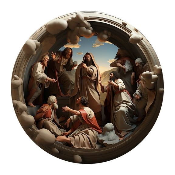 YANHAIGONG Nativity Scene Ornaments,Christmas Hanging Decor for Trees,Acrylic Christmas Hanging Ornament,Keepsake The Birth of Jesus Decor,Religious Gift for Family Friends and Christian