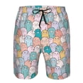 thumbnail image 4 of Kdxio Colorful Cute Pig Pattern Mens Casual Shorts - Drawstring Summer Beach Sports Shorts for Men, 4 of 9