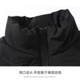thumbnail image 6 of WTOBBY Men's Casual Solid-Color Embossed Down Cotton Vest, Loose Stand-Up Collar Thickened Coat for Winter, Lightweight and Warm for Outdoor and Casual Use,Black L, 6 of 7