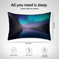 thumbnail image 4 of KLL Night At Lake Aurora Pattern Silk Pillowcase for Hair and Skin Standard Size 20"X 30" Soft Breathable Pillow Covers for Sleeping, 4 of 6