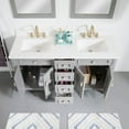 thumbnail image 5 of ANGELES HOME 60" Bathroom Vanity with Double Sinks, Solid Wood Bathroom Makeup Cabinet W/ 4 Doors and 4 Drawers, Bathroom Vanity Storage Organizer with Carrara White Quartz Countertop, Titainum Grey, 5 of 6