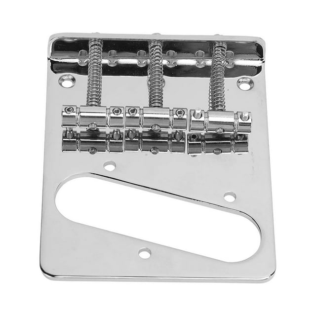 3 Saddles Bridge, Lightweight Scratch Bottom Stringing Fixed Guitar Bridges With Wrench For TL Electric Guitars