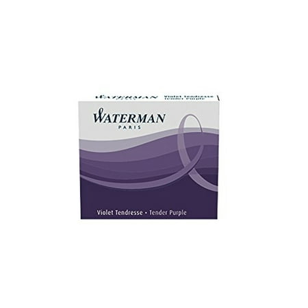 Waterman Mini International Cartridges for Fountain Pens, Tender Purple, Box of 6