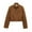 Brown, variant on Uaswgudfs ​Women's Sleek Stand Collar Insulated Jacket - Functional Side Pockets Decorative Chest Detail Winter Warmth​