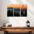 thumbnail image 2 of Elephant Stock Misty Mountain Eagles Wall Art - Horizontal Multi Panel Canvas - Living Room Wall Decor - Nature Multi Panel - Orange And Black Decor - 23" x 14", 2 of 4
