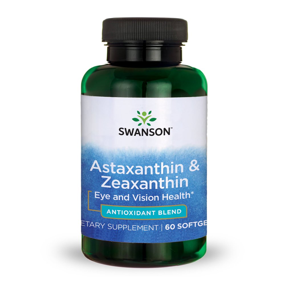 Swanson Astaxanthin & Zeaxanthin Softgels, 8 mg, 60 Count