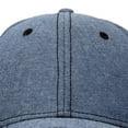 thumbnail image 2 of DALIX Premium Chambray Low Crown Cap Curved Bill 6 Panel Hat (Navy Blue), 2 of 7