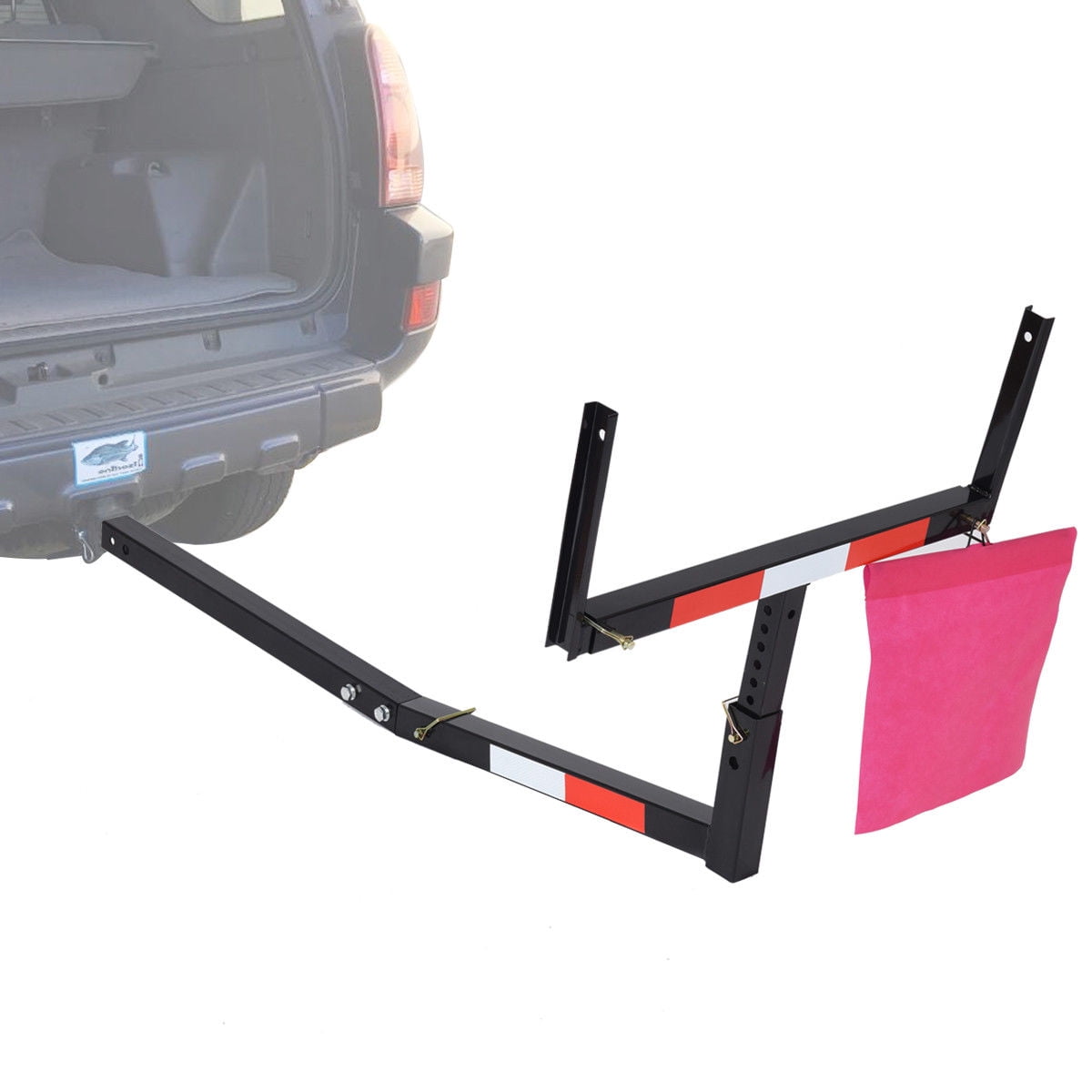 Costway Pick Up Truck Bed Hitch Extender Adjustable Steel Extension Rack Loads Flag Walmart Com Walmart Com