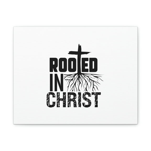 Scripture Walls Rooted In Christ Ephesians 3:17 Cross Christian Wall Art Bible Verse Print Ready to Hang Unframed