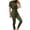 Army Green, variant on Ausyst Jumpsuits for Women Fashion Solid Color Casual Lapel Belt Short Sleeve Overalls Summer Baggy Rompers Clearance