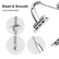 thumbnail image 4 of BANDOVA Slim Metal Jewelry Band for Apple Watch, Women's Bracelet with Sliding Clasp, Silver, 42mm/44mm/45mm/49mm, 4 of 6
