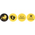 thumbnail image 2 of Darling Souvenir 190 Pcs DIY Candy Chocolate Labels Its A Girl Theme Stickers-Yellow, 2 of 2