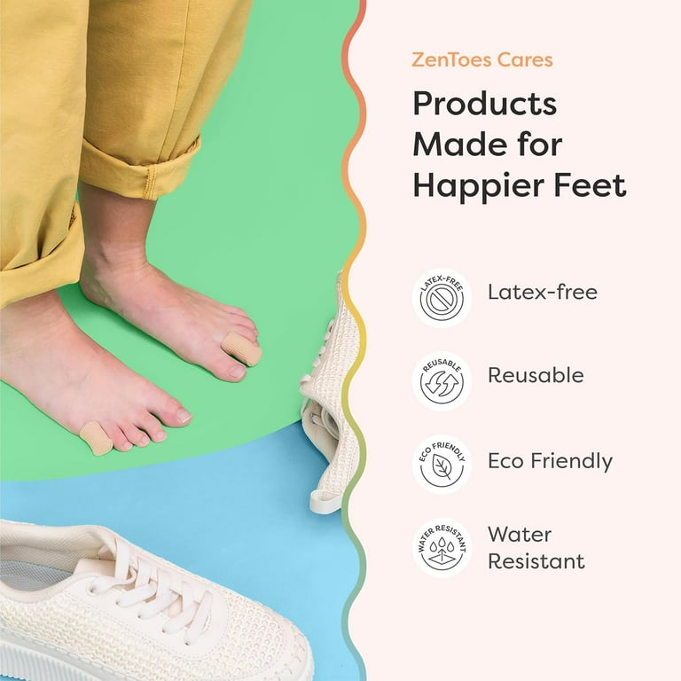 ZenToes 5 Pack Toe Caps Closed Toe Fabric Sleeve Protectors ZenToes 5 Pack Toe Caps Closed Toe Fabric Sleeve Protectors