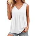 thumbnail image 2 of MOYIKO Tank Tops for Women V Neck Sleeveless Tops Summer Trendy Dressy Casual Flowy Shirts Loose Fit, 2 of 7