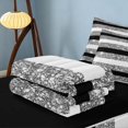 thumbnail image 5 of Homewish Black Gray Stripe Zipper Twin Comforter Sets with Fitted Sheet and 2 Pillowcases, Silver Glitter Sequin Print Zipper Bedding Set, 5 of 7