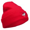 thumbnail image 4 of Ice Skate Embroidered 12 Inch Long Beanie - Red OSFM, 4 of 5