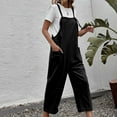 thumbnail image 4 of JINMGG Suspender Jumpsuits for Women Plus Size Solid Color Loose Leg Pant With Pocket Fashion Casual Womens Jumpsuits 50% Off Clearance, 4 of 8