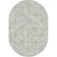 thumbnail image 1 of Dynamic Rugs ANOV71057162964 Ancient Garden Oval Rugs, Silver & Grey - 6.7 x 9.6 in., 1 of 7