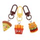 thumbnail image 4 of Juego de 3 llaveros de comida rápida para niños, con forma de hamburguesa, pizza y papas fritas, accesorios geniales para llaveros, colgante de comida de imitación para recuerdos de fiestas, 4 of 7