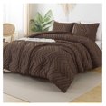 thumbnail image 2 of TiaGOC Brown Comforter Set Full, 3 Pieces Boho Tufted Bedding Comforter Set, All Season Fluffy Bed Set (79x90In Comforter & 2 Pillowcases), 2 of 7