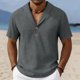 thumbnail image 5 of Top Casual Suelto de Lino de Color Sólido para Deporte Y Vacaciones Al Mar, 5 of 6