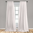 thumbnail image 5 of Ambesonne Coral Curtains, Classical Soft Polka Dots, Pair of 28"x84", Coral Hot Pink White, 5 of 5