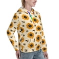 thumbnail image 6 of Honeii Sunflowers And Bee Pattern Womens Oversized Hoodies Long Sleeve Sweatshirts Pullover Fall Outfits with Pocket-X-Large, 6 of 7