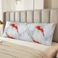 thumbnail image 4 of KLL Ultra Soft Microfiber Body Pillow Cover/Pillowcases 20"x54" with Hidden Zipper Closure-Koi Fish Corals,Spring Summer, 4 of 5