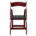 thumbnail image 6 of BizChair 2 Pack Mahogany Wood Folding Chair with Vinyl Padded Seat, 6 of 14