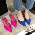 thumbnail image 7 of Nrmvnmi Women's Low Heels Shoes Pointed Toe Sandals Pointed Pumps Banquet Dress Shoes Hight Heel Single Shoes Blue Mothers Day Gifts, 7 of 7