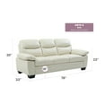 thumbnail image 2 of Glory Furniture Marta Faux Leather Sofa in Pearl, 2 of 5