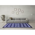 thumbnail image 3 of Ahgly Company Indoor Square Abstract Blue Modern Area Rugs, 7' Square, 3 of 4