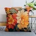 thumbnail image 5 of flowers leaves Linen toss pillowcase decoration pillowcase gifting preferred 18x18 inch cushion cover 4 sets sofa pillowcase sofa bedroom living room car, 5 of 5
