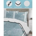 thumbnail image 4 of Blue Coastal Queen Size Down Alternative Comforter, Lightweight Comforter Quilt Bedding Set with Pillow Shams Nautical Beach Summer Sea Starfish Coral All Seasons Bed Comforter Duvet Insert 90"x96", 4 of 7