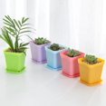 thumbnail image 1 of MesaSe 10Pcs Flower Pots Square Planters Pot Tray Plastic Pots For Plants Garden Decor, 1 of 5