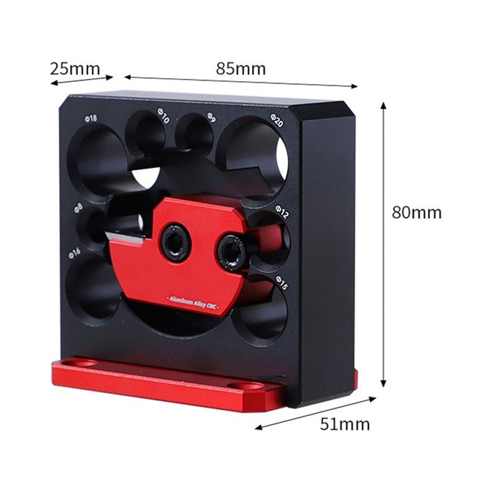 Adjustable Electric Drill Milling Dowel Round Rod Auxiliary Tool Dowel Maker Jig With 8-20Mm Holes Wood Rod Maker Woodworking B Fangkenuo