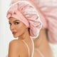 thumbnail image 5 of Gorro para dormir Satén de seda sintética Simple Elástico alto, 4 piezas - rosa, coral, negro, café, 5 of 5
